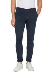 Replay Chinohose ZEUMAR Hyperflex Dunkelblau/Hellblau