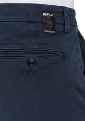 Replay Chinohose ZEUMAR Hyperflex Dunkelblau/Hellblau