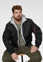 ALPHA INDUSTRIES Jacke 'MA-1 D-Tec' Schwarz/Grau/Dunkelgrau