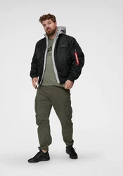 ALPHA INDUSTRIES Jacke 'MA-1 D-Tec' Schwarz/Grau/Dunkelgrau