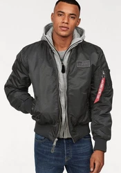 ALPHA INDUSTRIES Jacke 'MA-1 D-Tec' Schwarz/Grau/Dunkelgrau