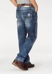 Cipo & Baxx Loose-fit Jeans Blau/Braun/Hellblau