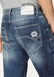 Cipo & Baxx Loose-fit Jeans Blau/Braun/Hellblau