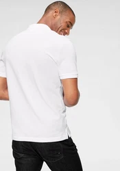 Lacoste Poloshirt mit Polokragen Weiß/Grau/Creme