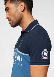 Bruno Banani Poloshirt mit Polokragen Blau/Dunkelblau/Hellblau