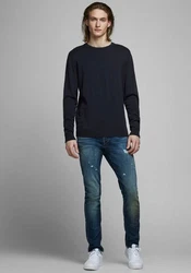 JACK & JONES Pullover JjeBasic Rundhals Strickpulli Oberteil 
