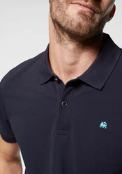 LERROS Poloshirt uni regular fit Dunkelblau/Blau