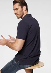 LERROS Poloshirt uni regular fit Dunkelblau/Blau