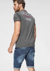 Cipo & Baxx Poloshirt Rowing Club Dunkelgrau/Hellgrau/Grau