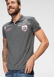 Cipo & Baxx Poloshirt Rowing Club Dunkelgrau/Hellgrau/Grau
