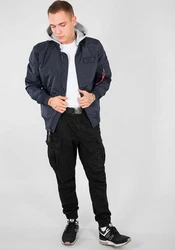 ALPHA INDUSTRIES Übergangsjacke nachtblau/hellgrau/rot/weiß