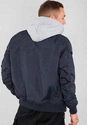ALPHA INDUSTRIES Übergangsjacke nachtblau/hellgrau/rot/weiß