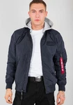 ALPHA INDUSTRIES Übergangsjacke nachtblau/hellgrau/rot/weiß
