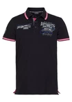Bruno Banani Poloshirt Kurzarm Dunkelblau/Lila