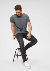 PME LEGEND Rundhalsshirt mit Logoprint Dunkelgrau/Grau