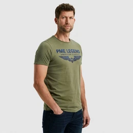 Rundhalsshirt mit Logoprint