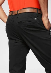 TOM TAILOR Denim Chinohose Schwarz/Dunkelgrau/Khaki