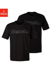 Bench. Loungewear T-Shirt mit Logoprint Schwarz