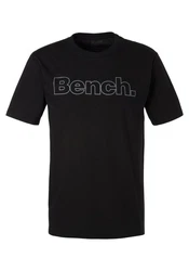 Bench. Loungewear T-Shirt mit Logoprint Schwarz
