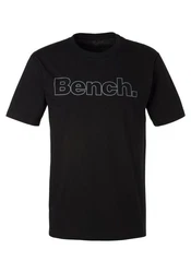 Bench. Loungewear T-Shirt mit Logoprint Schwarz