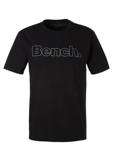 Bench. Loungewear T-Shirt mit Logoprint Schwarz