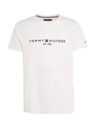 Tommy Hilfiger T-Shirt TOMMY FLAG HILFIGER TEE Weiß/Creme/Beige/Hellblau