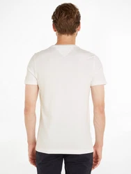 Tommy Hilfiger T-Shirt TOMMY FLAG HILFIGER TEE Weiß/Creme/Beige/Hellblau