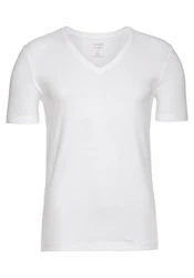 OLYMP T-Shirt 'Level 5' Casual V-Ausschnitt offwhite