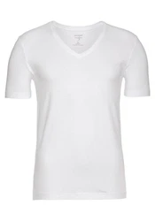 OLYMP T-Shirt 'Level 5' Casual V-Ausschnitt offwhite