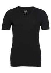 OLYMP T-Shirt 'Level 5' Casual V-Ausschnitt schwarz