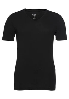 OLYMP T-Shirt 'Level 5' Casual V-Ausschnitt schwarz