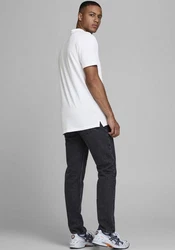 JACK & JONES Poloshirt Grau/Weiß/Hellgrau/Creme/Khaki