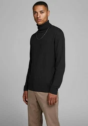 Jack & Jones Sweatshirt JJEEMIL KNIT ROLL NECK NOOS schwarz