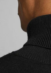 Jack & Jones Sweatshirt JJEEMIL KNIT ROLL NECK NOOS schwarz
