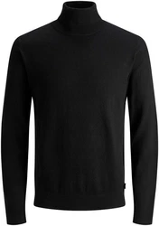 Jack & Jones Sweatshirt JJEEMIL KNIT ROLL NECK NOOS schwarz