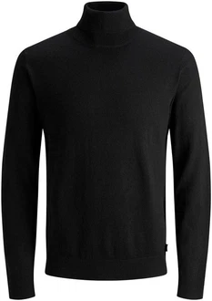 Jack & Jones Sweatshirt JJEEMIL KNIT ROLL NECK NOOS schwarz Jack & Jones Sweatshirt JJEEMIL KNIT ROLL NECK NOOS schwarz
