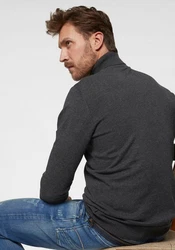 Jack & Jones Sweatshirt JJEEMIL KNIT ROLL NECK NOOS Dark Grey Melange