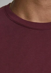 Jack & Jones Rundhalsshirt JJEORGANIC BASIC TEE SS O-NECK bordeaux
