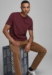 Jack & Jones Rundhalsshirt JJEORGANIC BASIC TEE SS O-NECK bordeaux