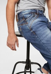 Cipo & Baxx Loose-fit-Jeans Blau/Braun/Orange
