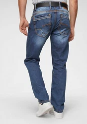 Cipo & Baxx Loose-fit-Jeans Blau/Braun/Orange