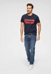 Wrangler Straight-Jeans Authentic Straight Blau/Dunkelblau/Hellblau
