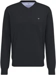 FYNCH-HATTON Strickpullover mit V-Kragen Dunkelblau/Dunkelgrau/Schwarz/Blau