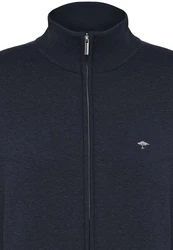 FYNCH-HATTON Strickjacke mit Reißverschluss Dunkelblau/Dunkelgrau/Blau