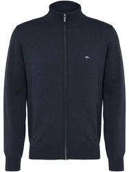 FYNCH-HATTON Strickjacke mit Reißverschluss Dunkelblau/Dunkelgrau/Blau