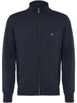 FYNCH-HATTON Strickjacke mit Reißverschluss Dunkelblau/Dunkelgrau/Blau