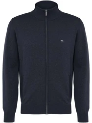 FYNCH-HATTON Strickjacke mit Reißverschluss Dunkelblau/Dunkelgrau/Blau