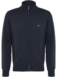 Strickjacke mir Reiversschluss und Logo-Stickerei