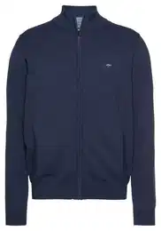 Strickjacke mir Reiversschluss und Logo-Stickerei