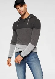 Kapuzenpullover im trendigen Waffel-Look